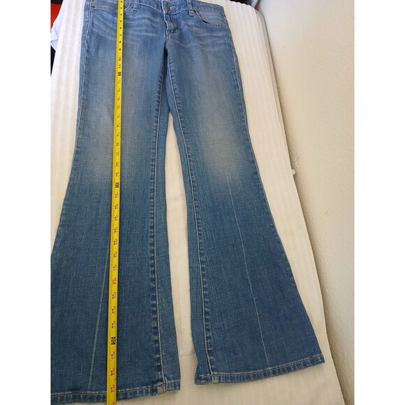 Gap Jeans Womens 8R Blue Flare Limited Edition Medium Wash Stretch Denim Hipster - Picture 6 of 16